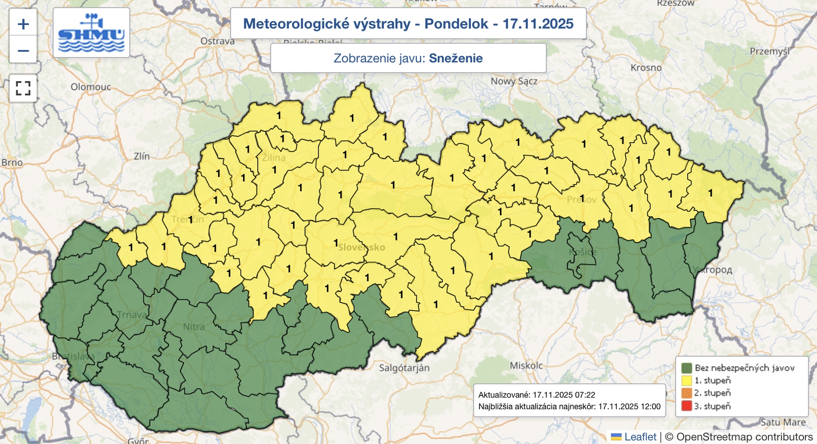 Meteorológovia varujú: Vo viacerých