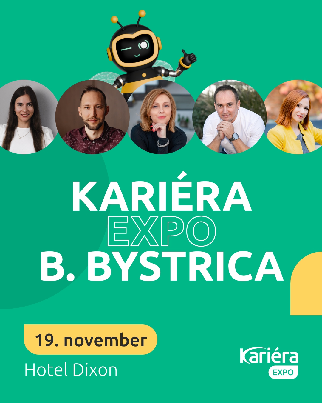 Už túto stredu 19. novembra 2025 sa v hoteli Dixon v Banskej Bystrici otvoria brány druhého ročníka pracovného veľtrhu Kariéra EXPO.