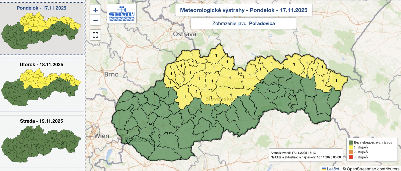 Meteorológovia varujú pred poľadovicou: