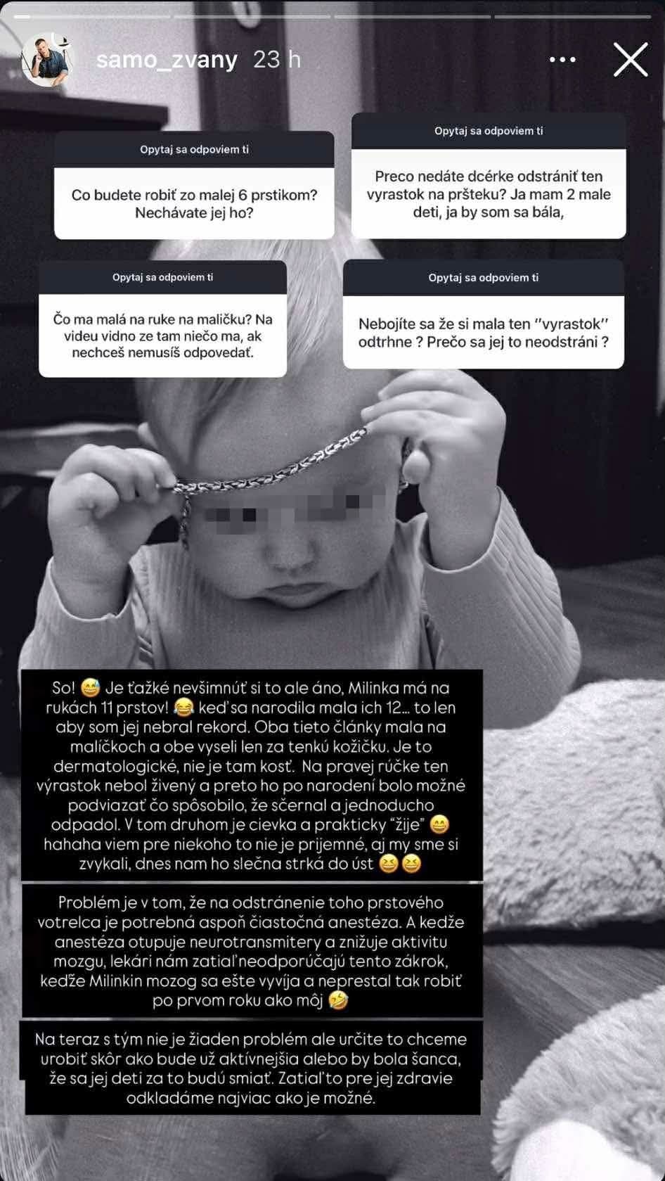 Dcérka slovenského moderátora sa