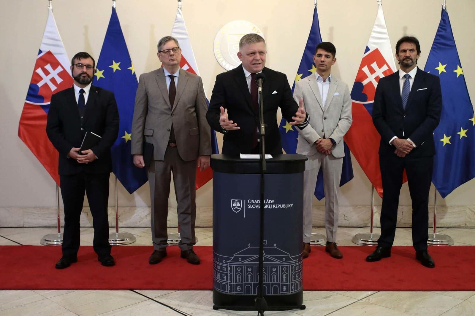Milan Hodás, Boris Susko, Robert Fico, Erik Kaliňák, Robert Kaliňák