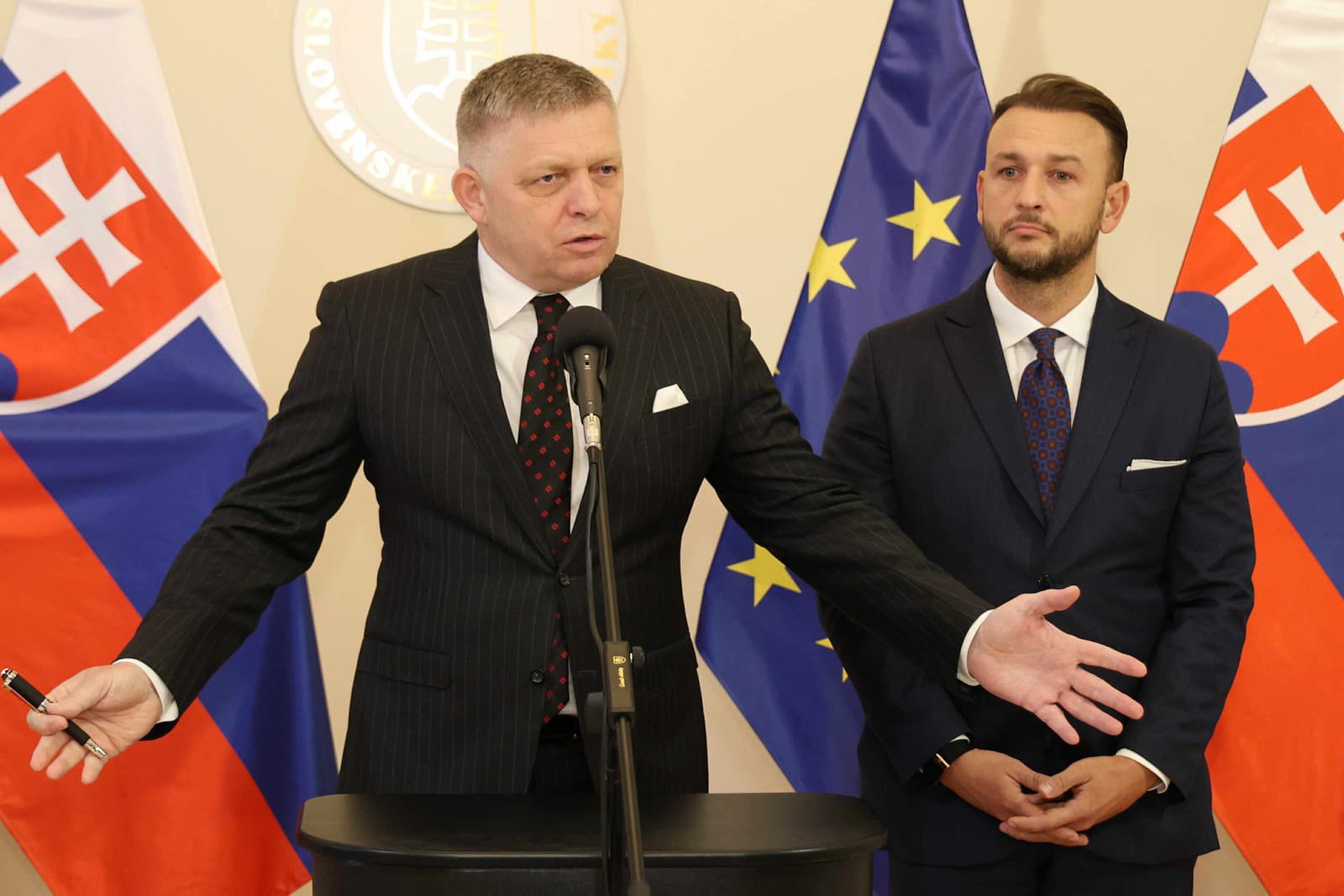 Robert Fico a Matúš Šutaj Eštok.