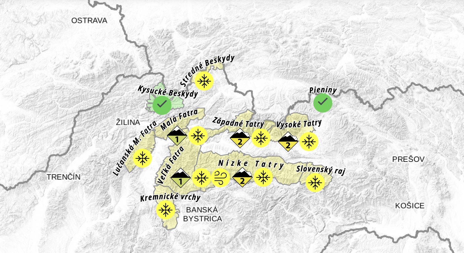 Vplyvom sneženie a vetra