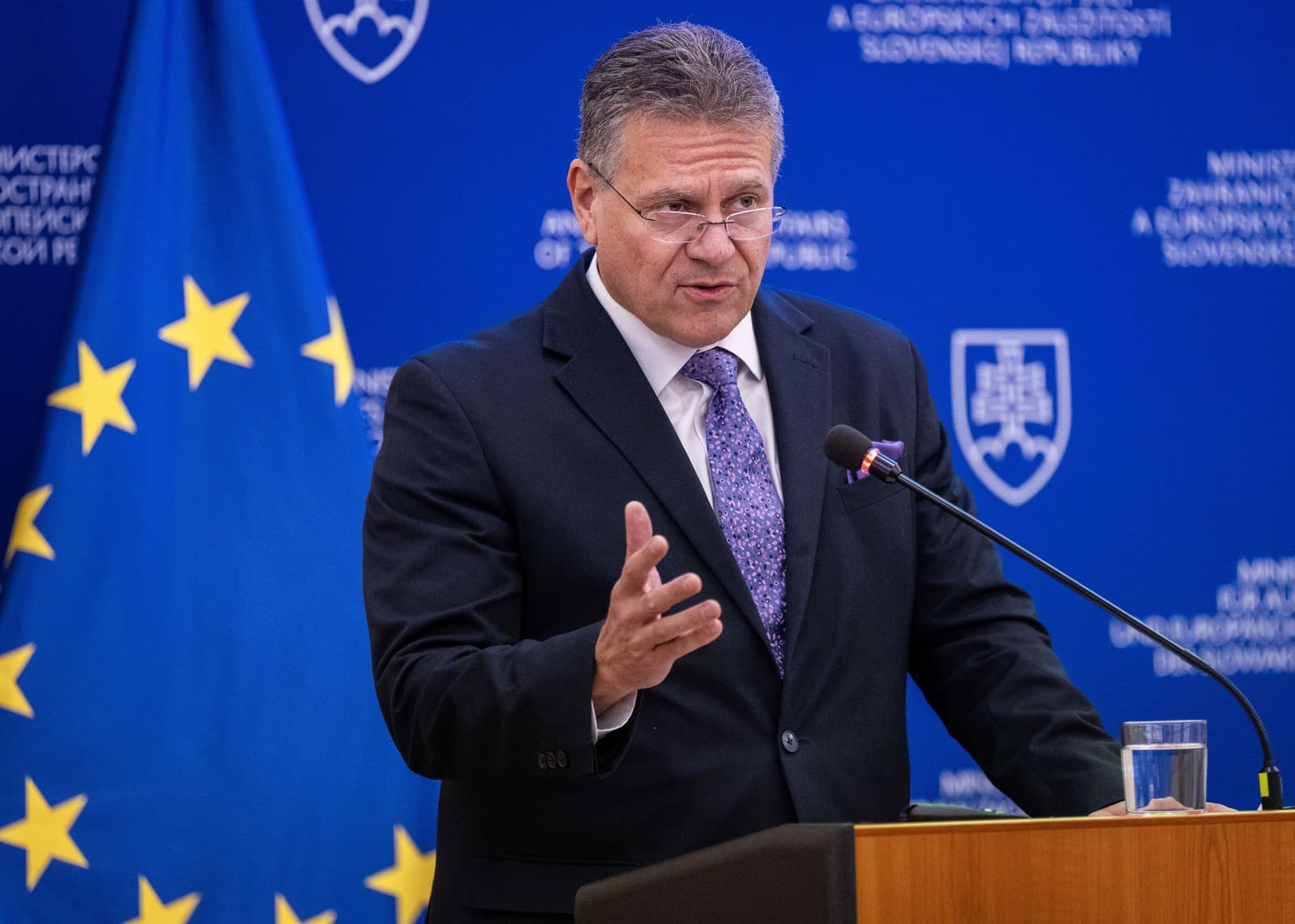 Komisár pre obchod a ekonomickú bezpečnosť Európskej komisie (EK) Maroš Šefčovič.