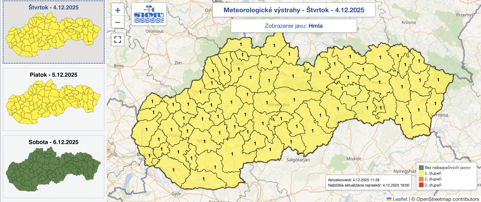 Meteorológovia opäť vydávajú výstrahy: