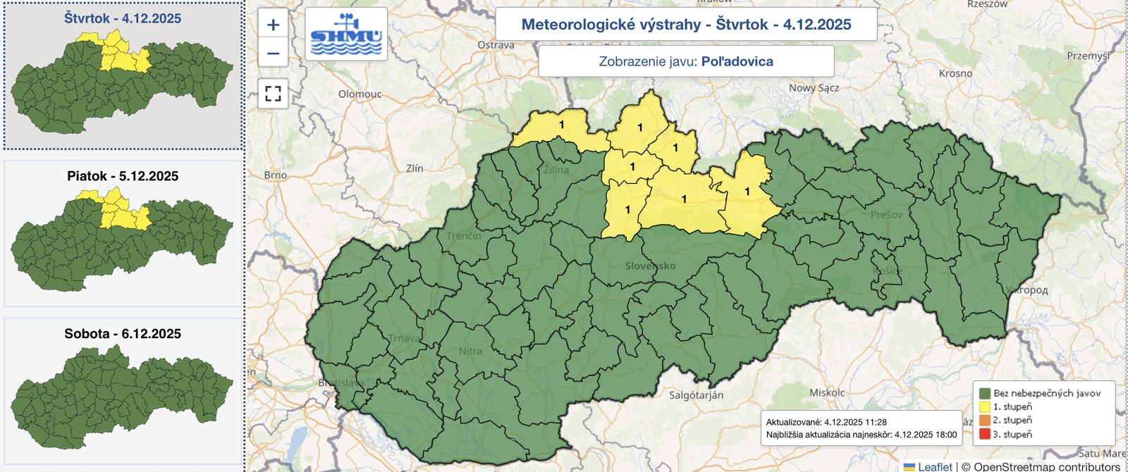 Meteorológovia opäť vydávajú výstrahy: