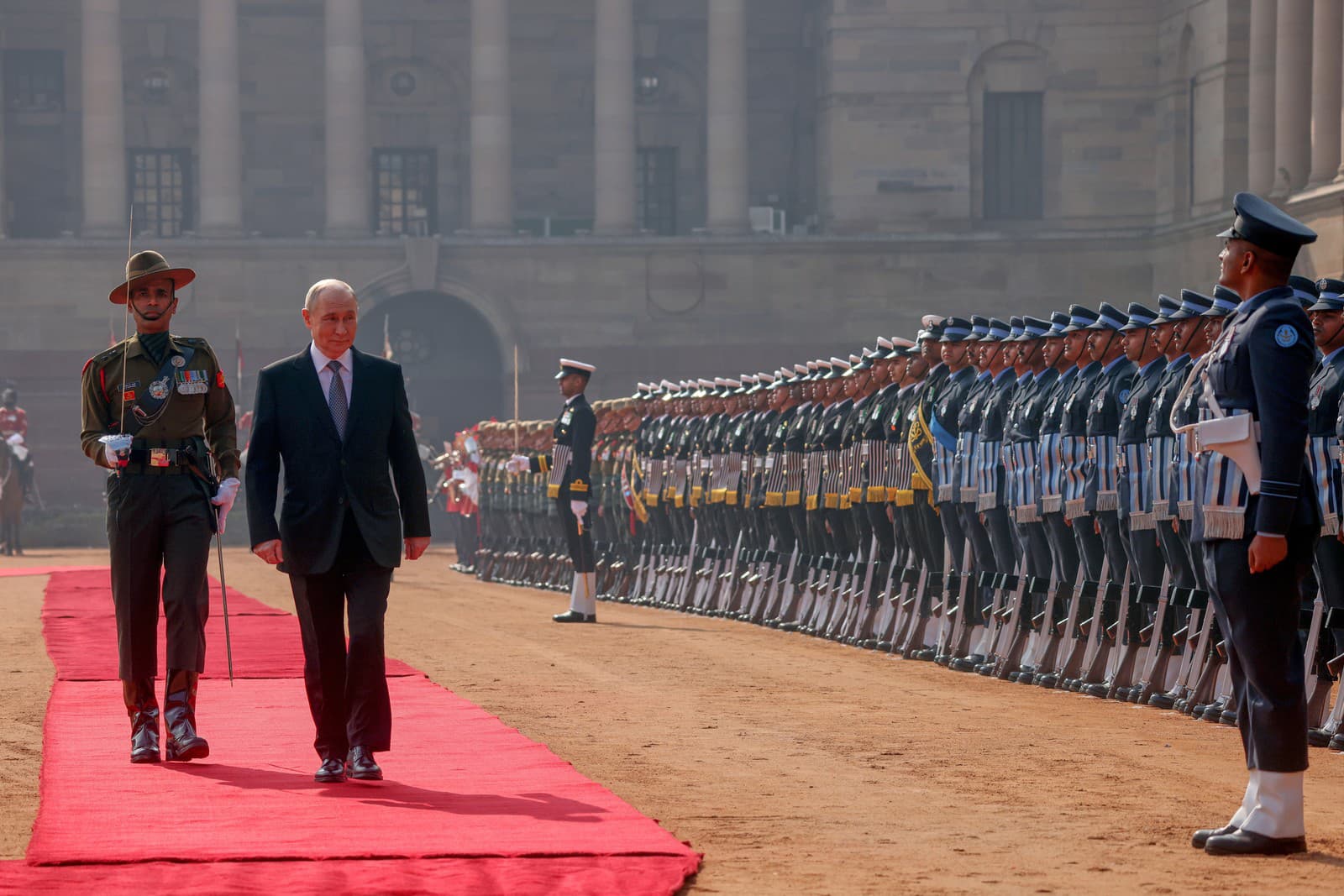 Putina vítali v Indii