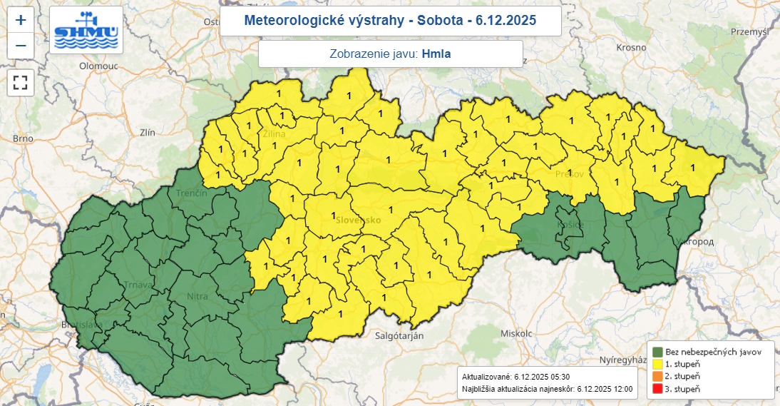 Viaceré časti Slovenska môže