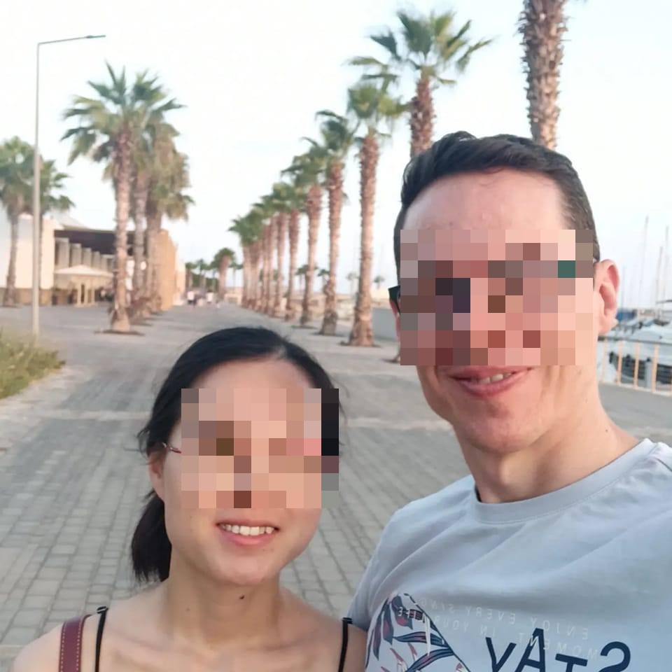Slovák Erik s manželkou Ruimin