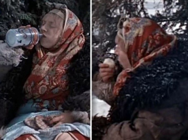 V rámci šetrenia Marfa namiesto mlieka pila zafarbenú vodu a namiesto jablka hrýzla cibuľu.