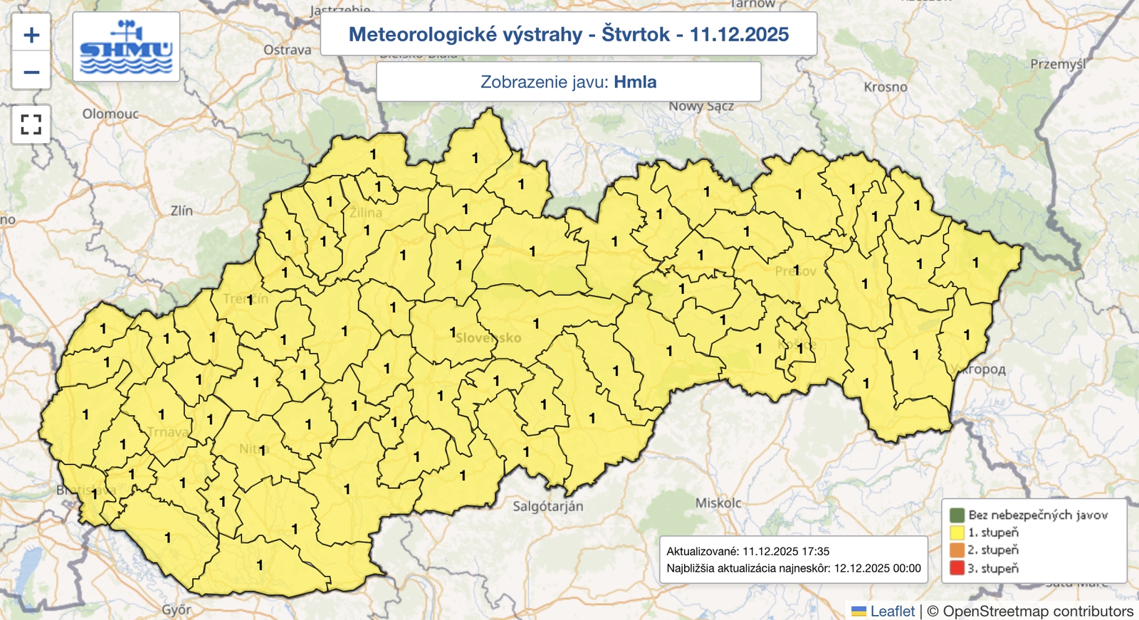 Vo štvrtok večer aj