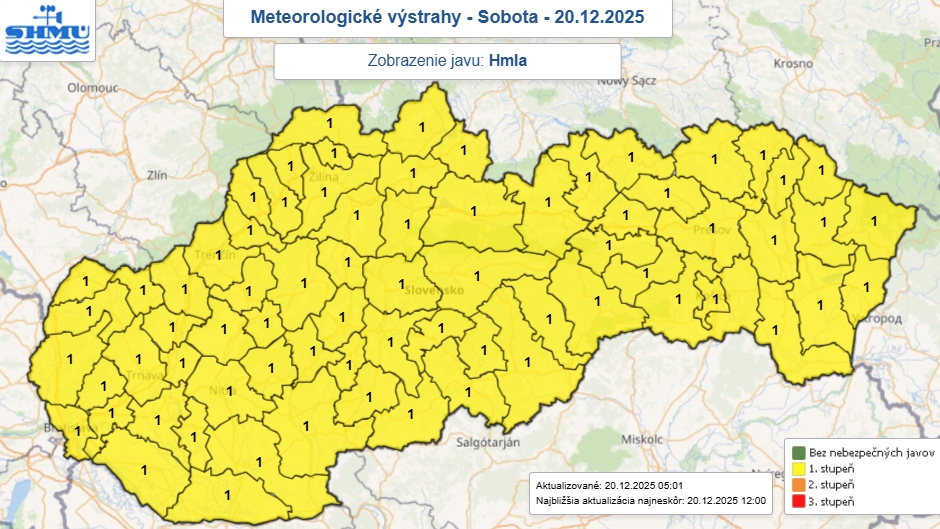 Pozor na cestách! Hustá