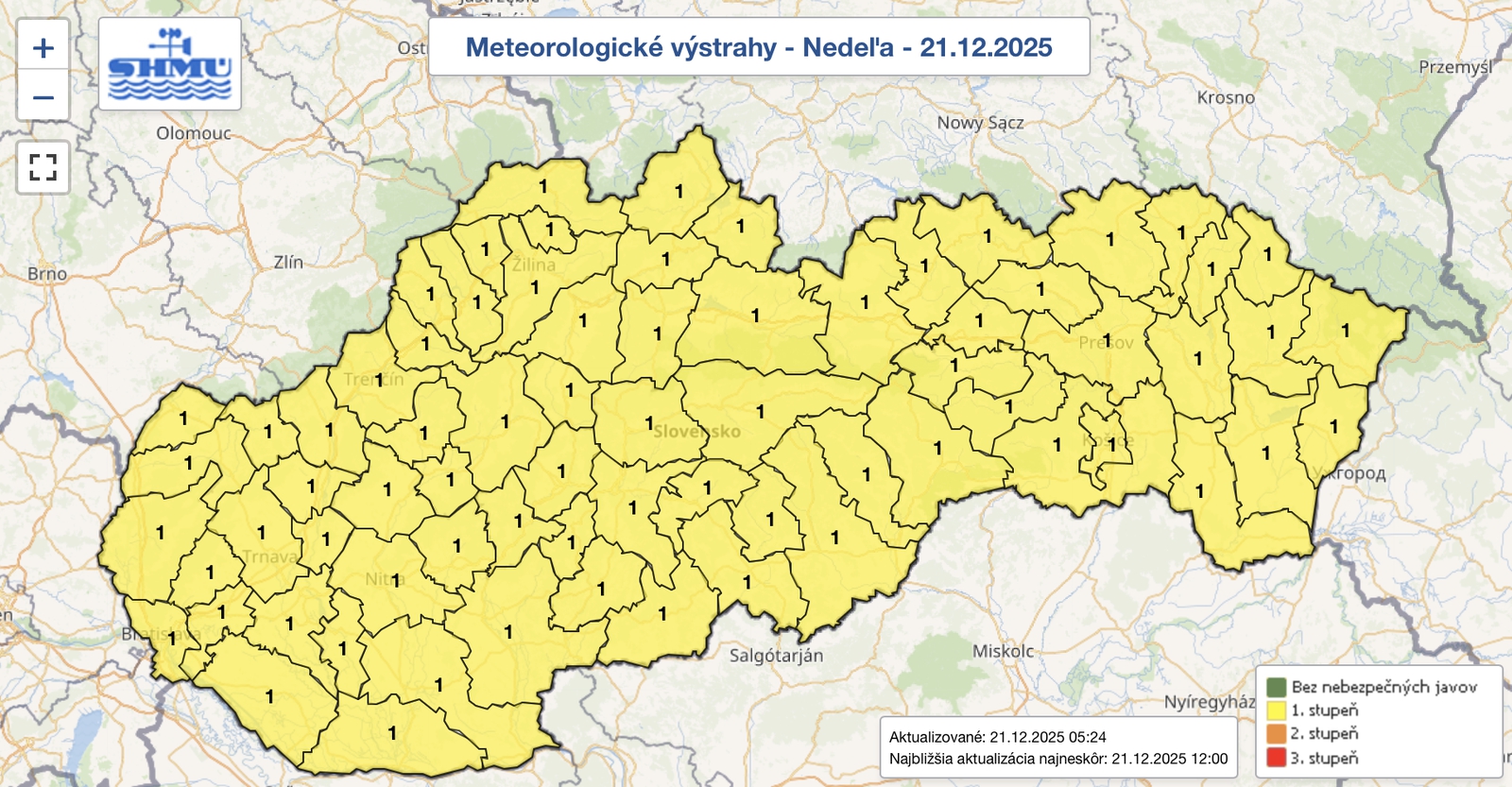 Hustá hmla naďalej nestupuje: