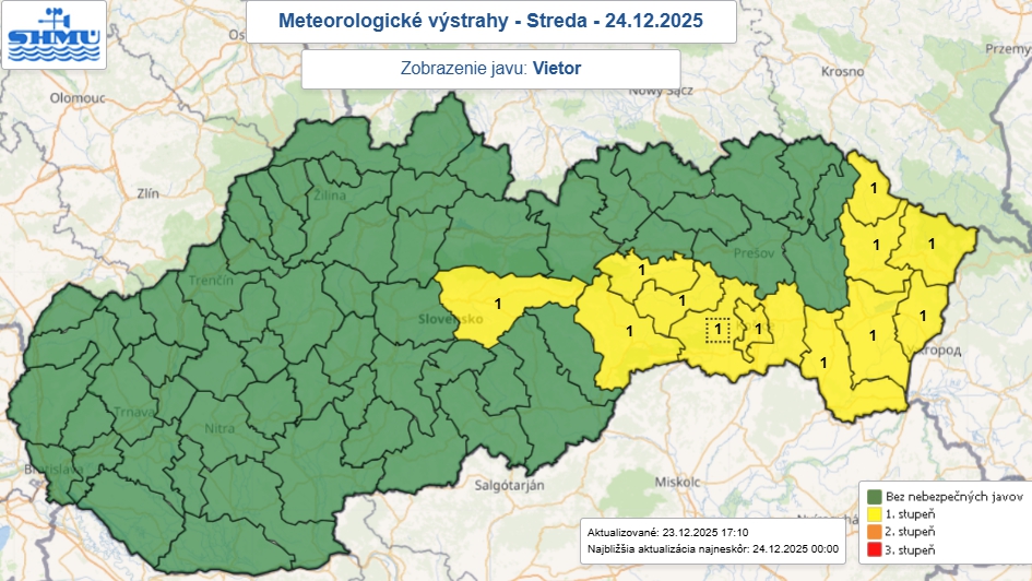 Pozor na silný vietor!
