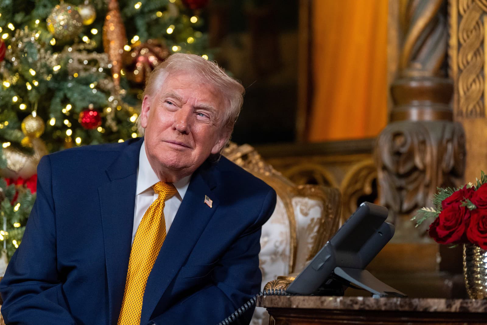 Trump počas Štedrého večera