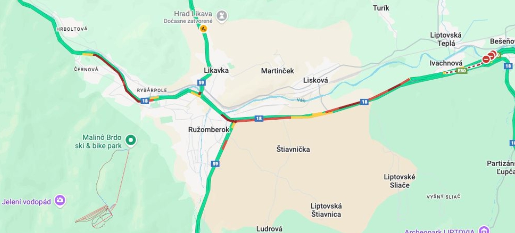 Tunel Višňové dopravný kolaps