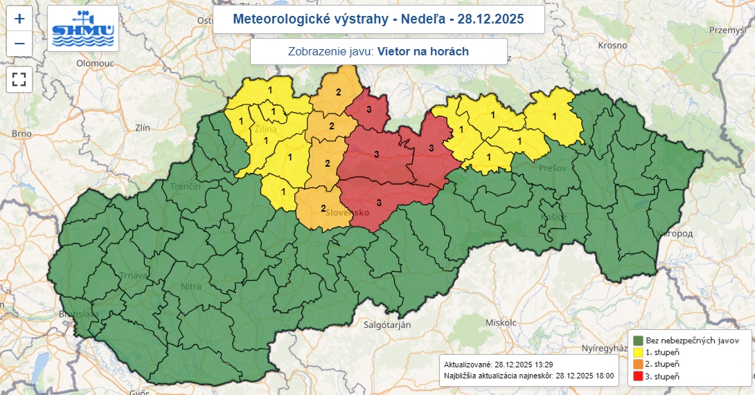 Silný vietor paralyzoval Tatry: