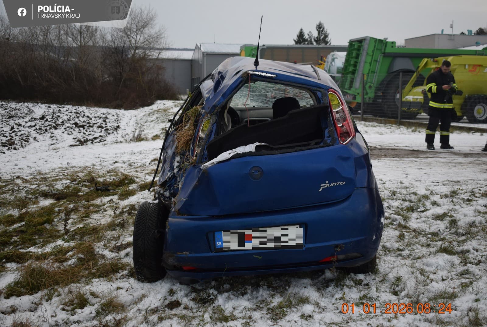 Dopravná nehoda opitého mladíka pri obci Madunice.