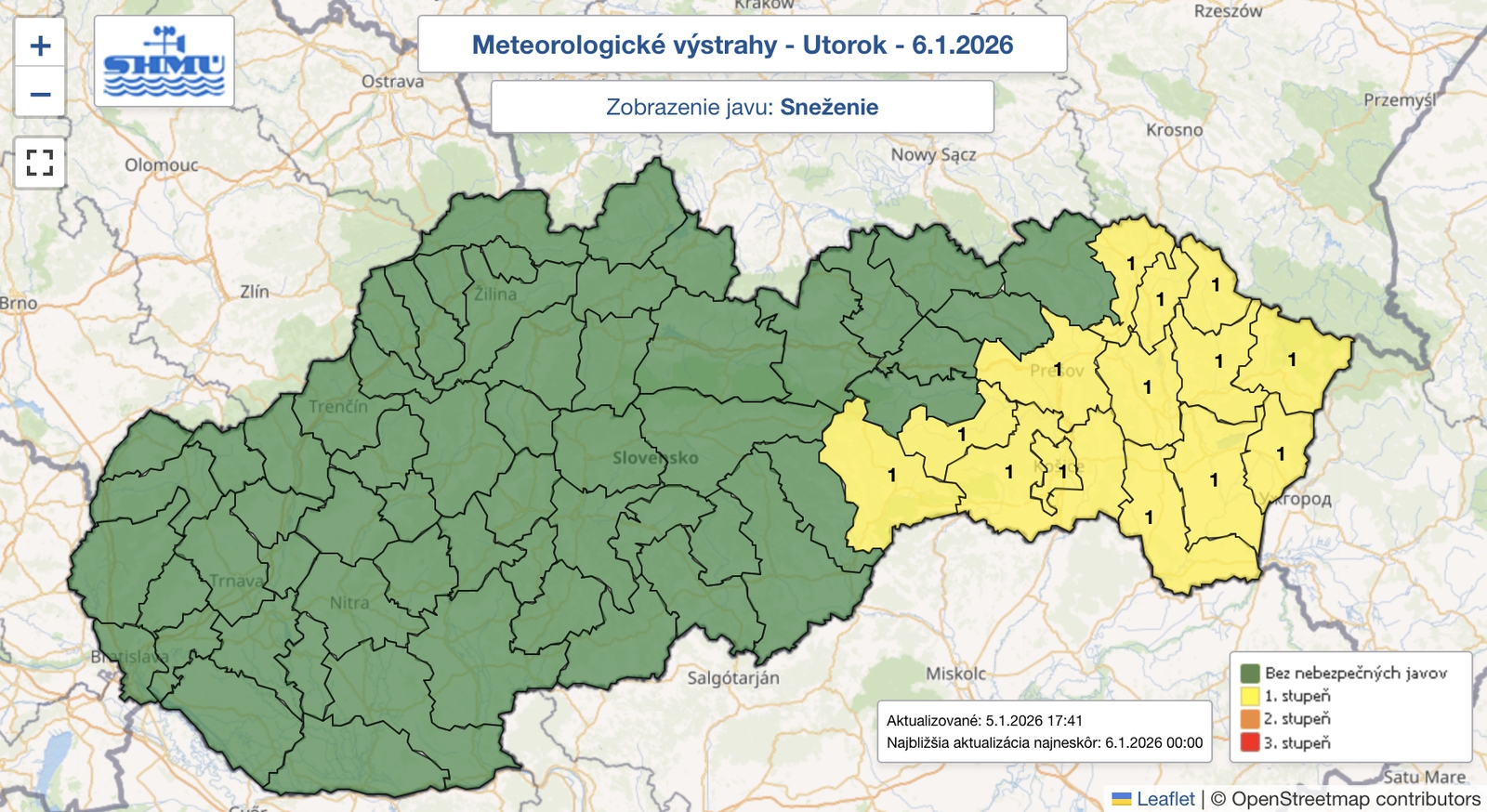 Meteorológovia varujú: Na východ