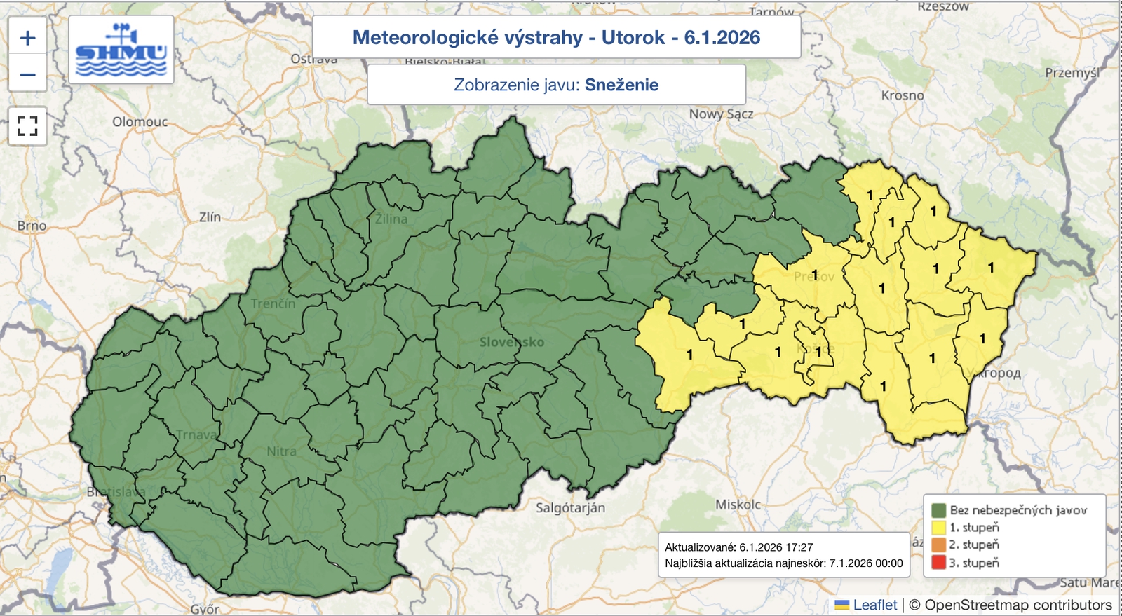 Slovensko je pod snehom,