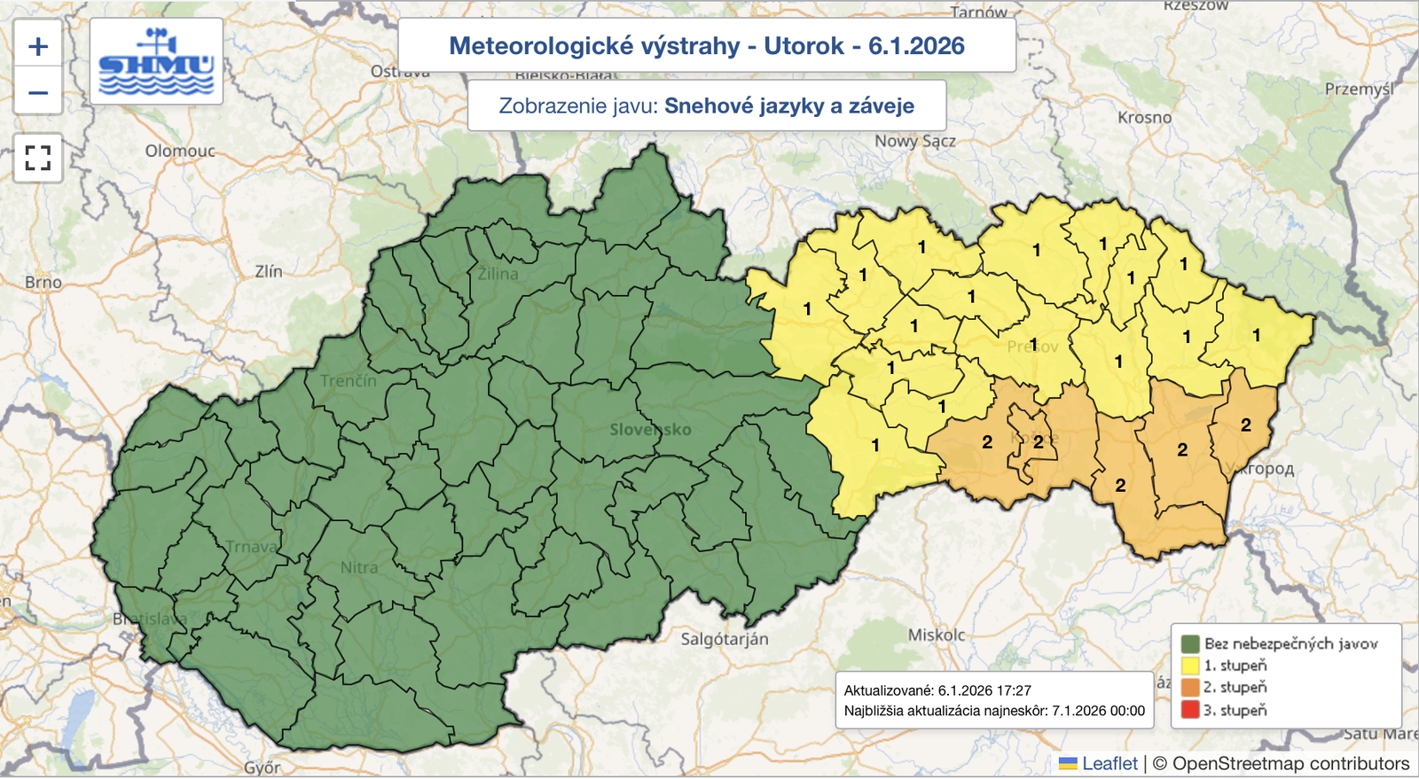 Slovensko je pod snehom,