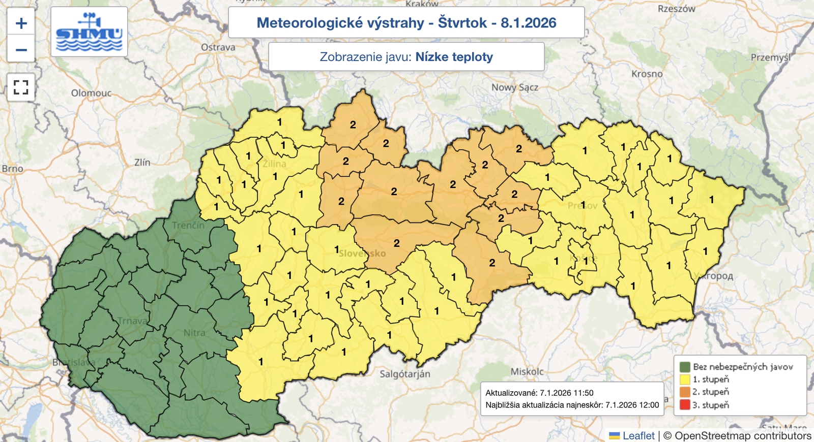 Extrémny chlad na obzore: