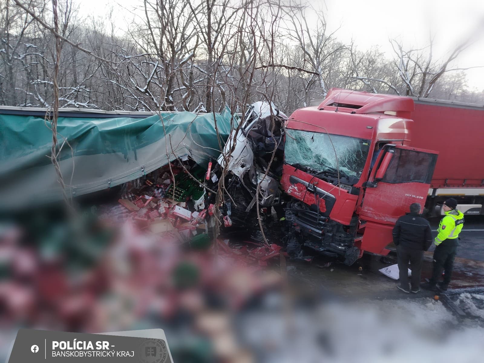 Vážna havária kamiónov pri
