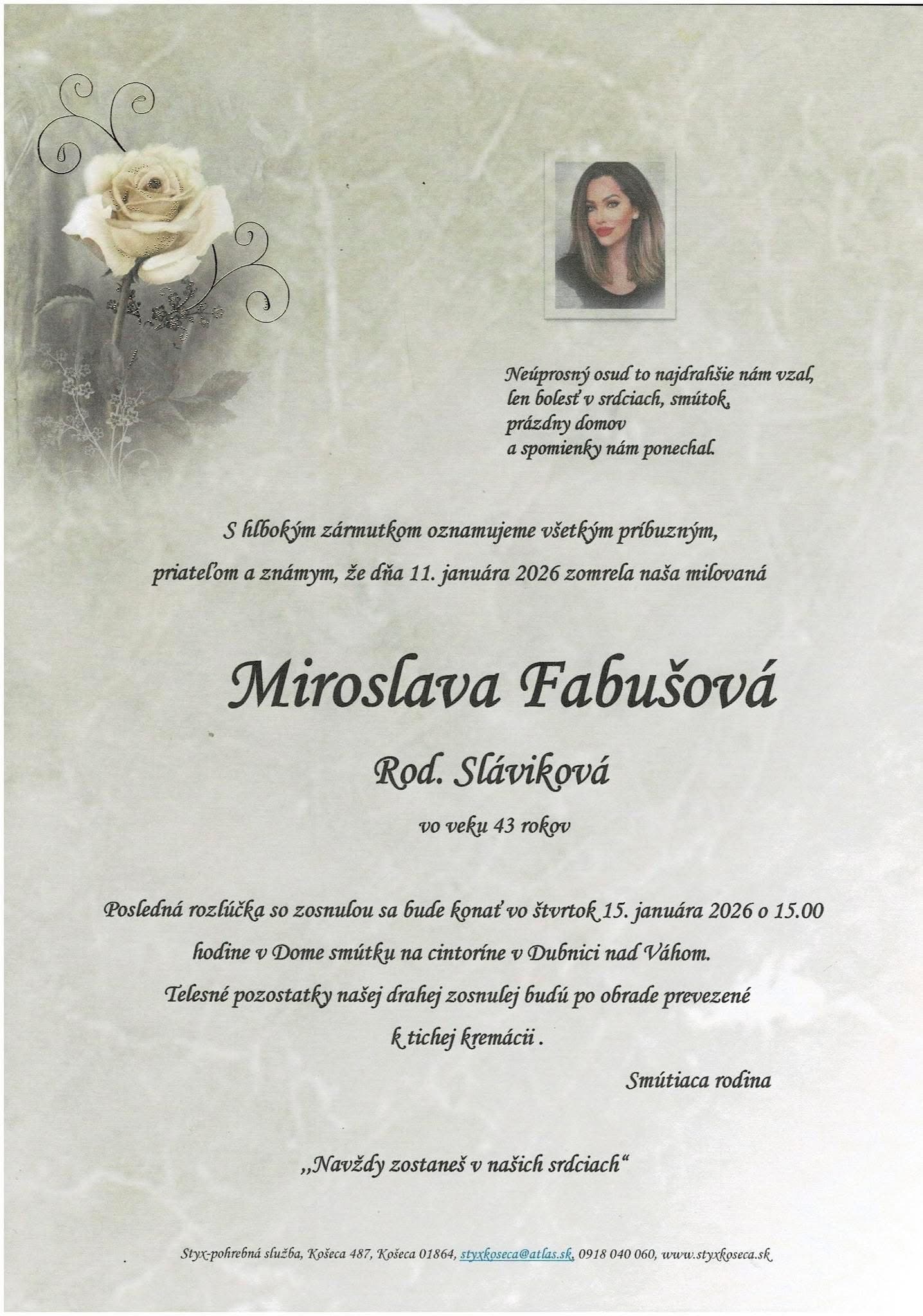 Posledná rozlúčka s Mirkou