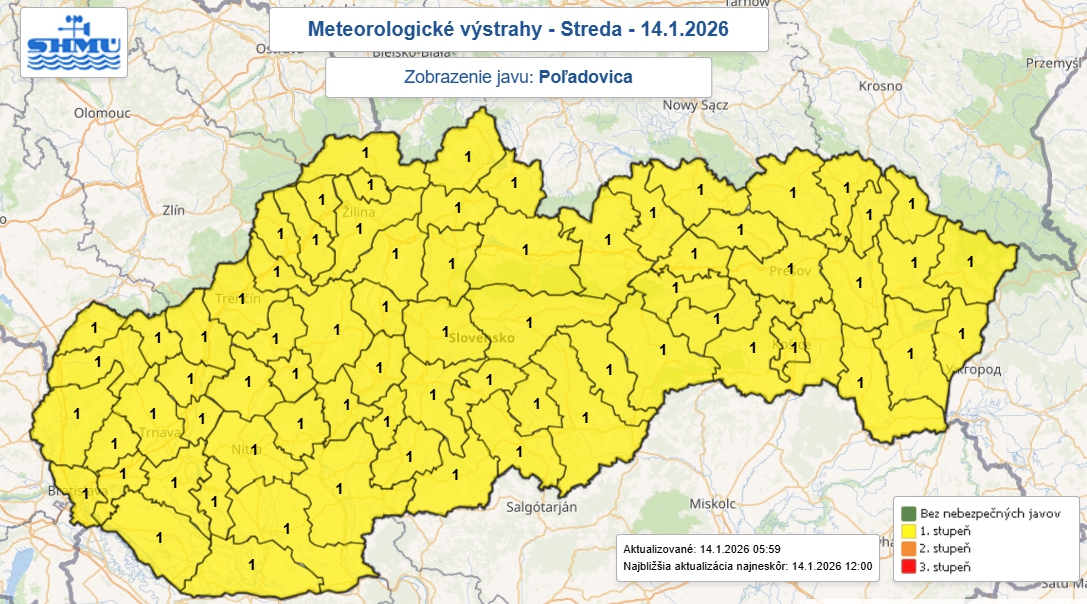 Poľadovica a sneh úradujú,