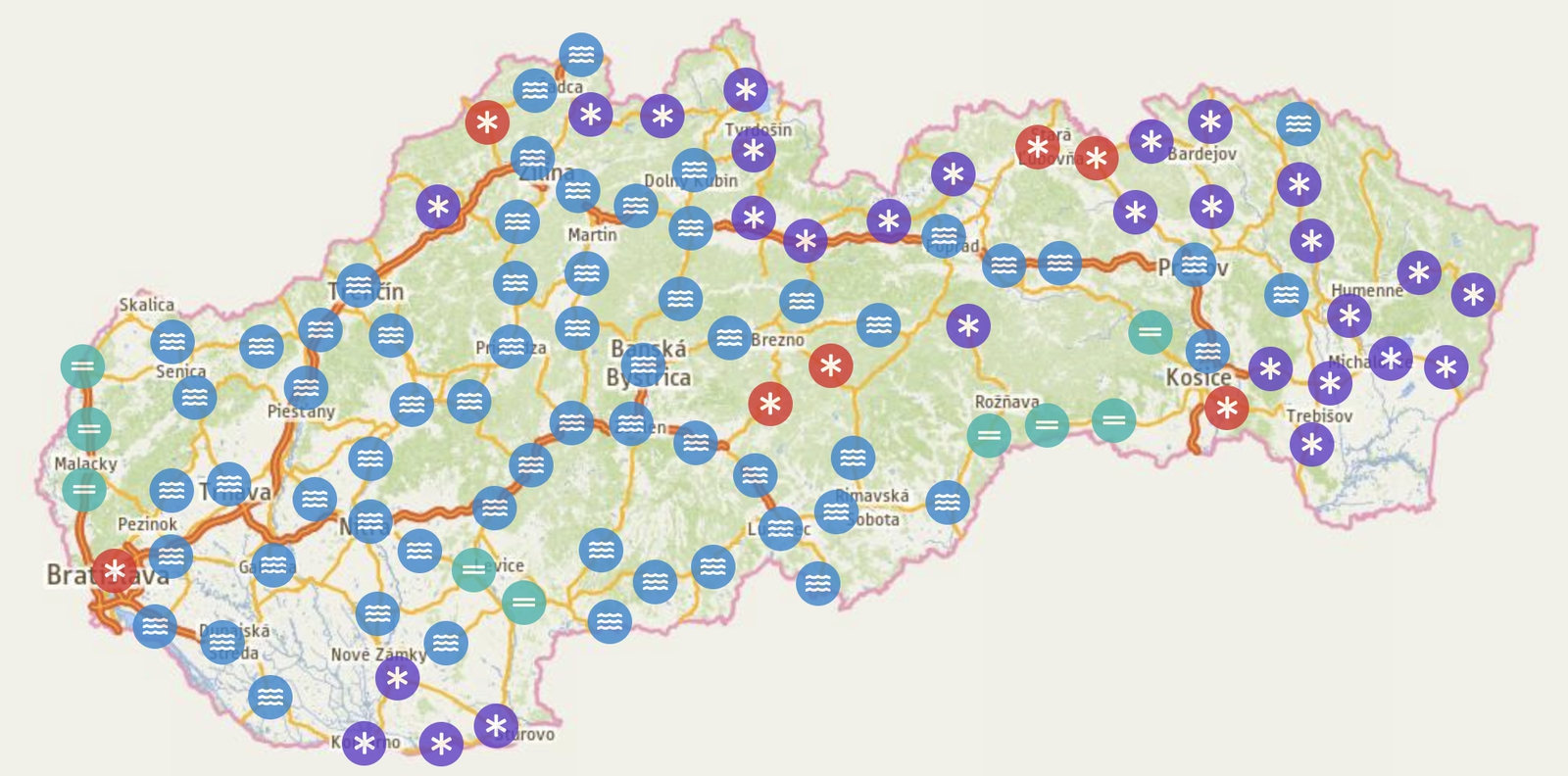 Nebezpečné podmienky na cestách: