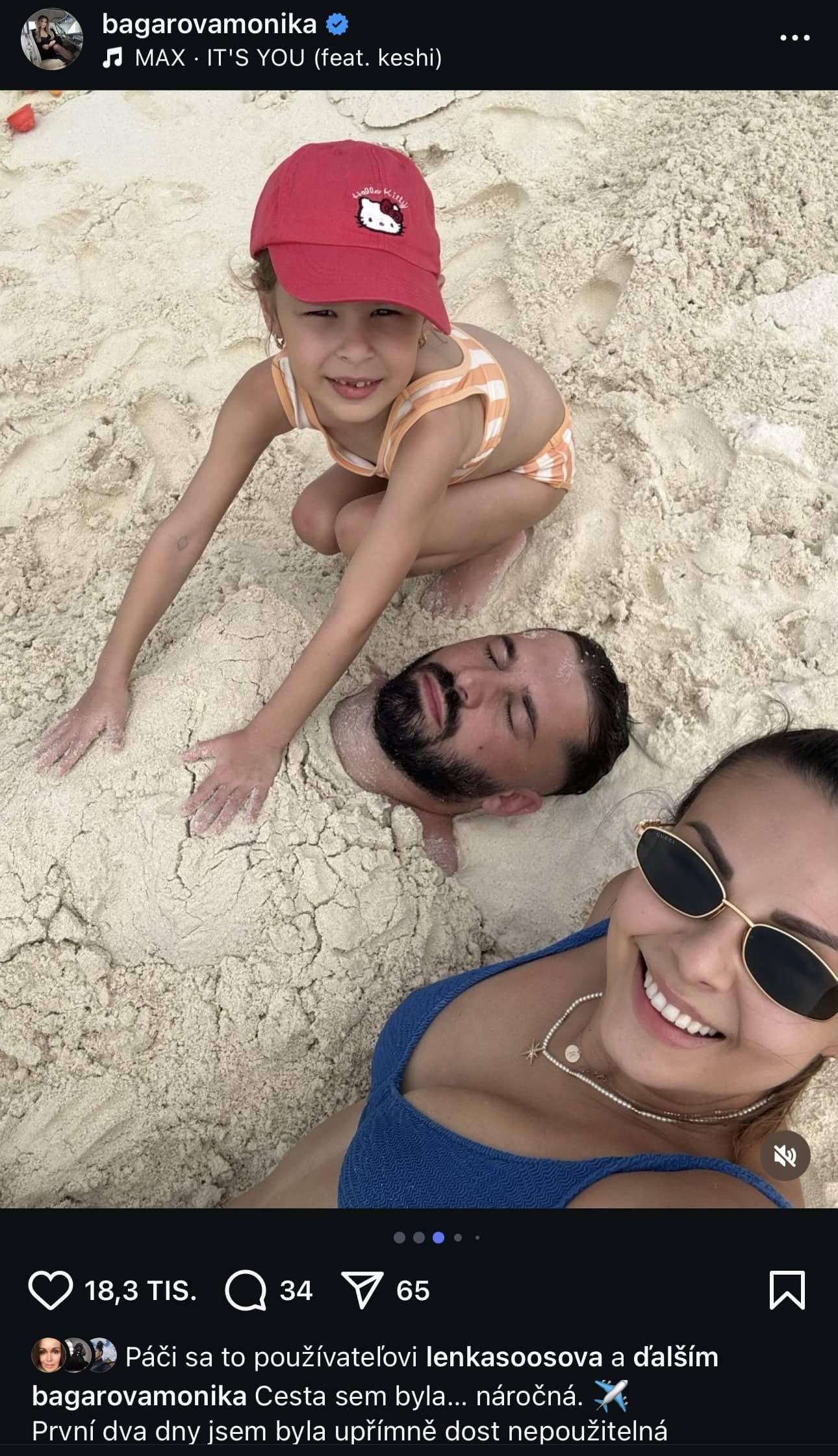 Monika Bagárová si užíva slnečné lúče na Maledivách.