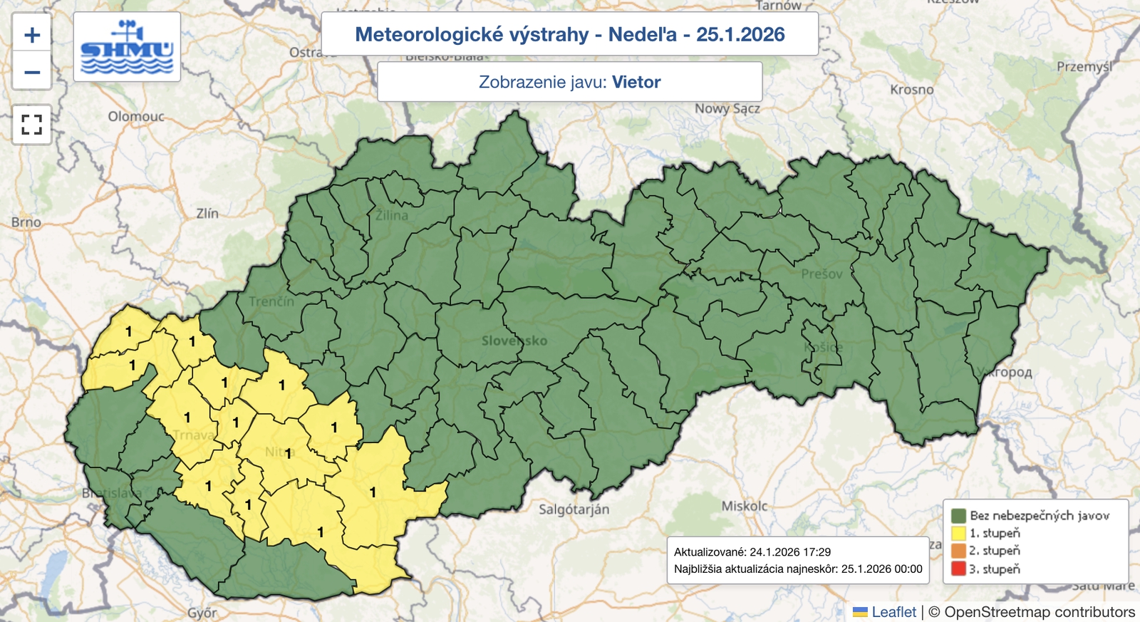 Meteorológovia upozorňujú: V nedeľu