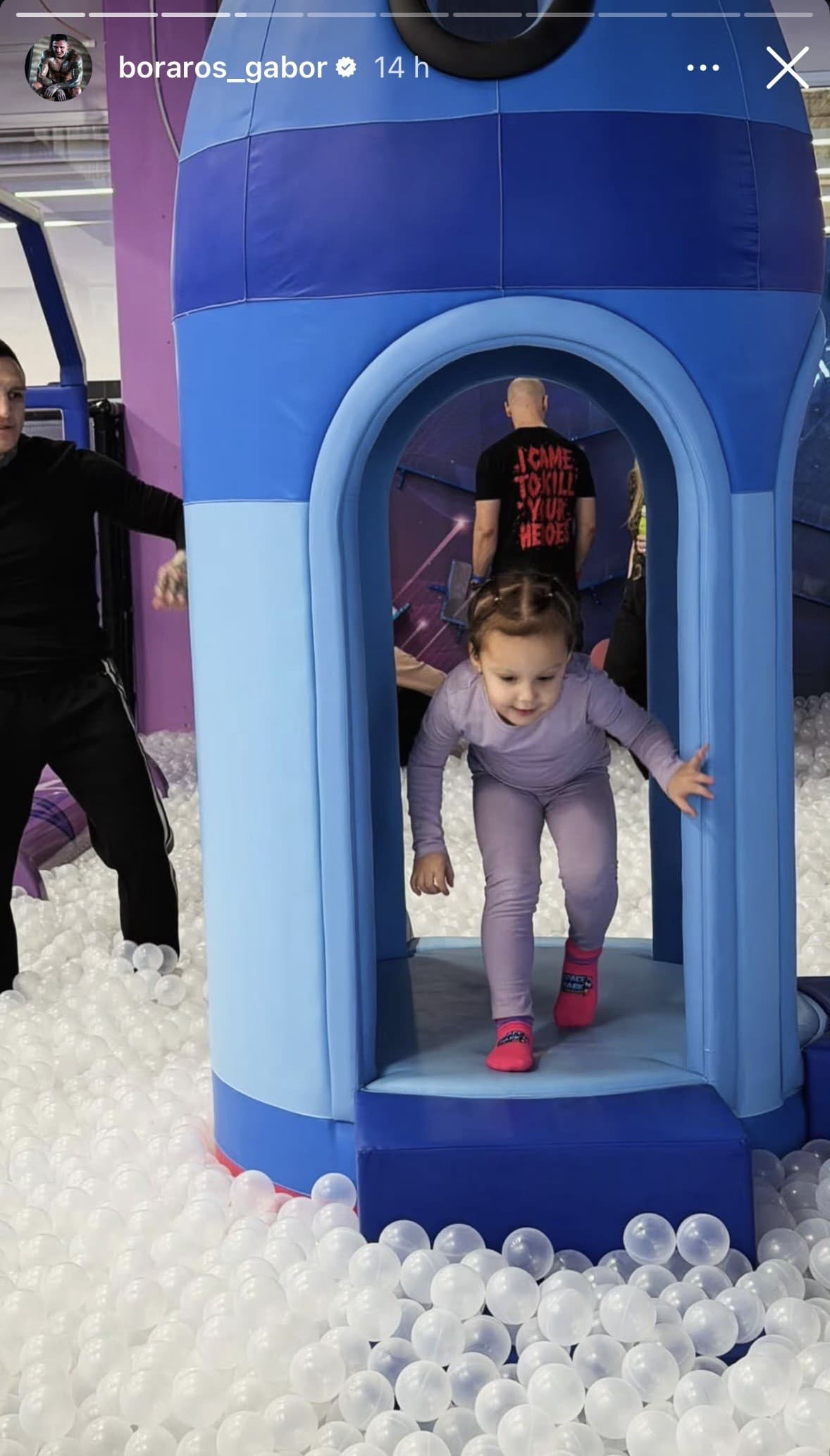 Gábor Boráros s dcérkou