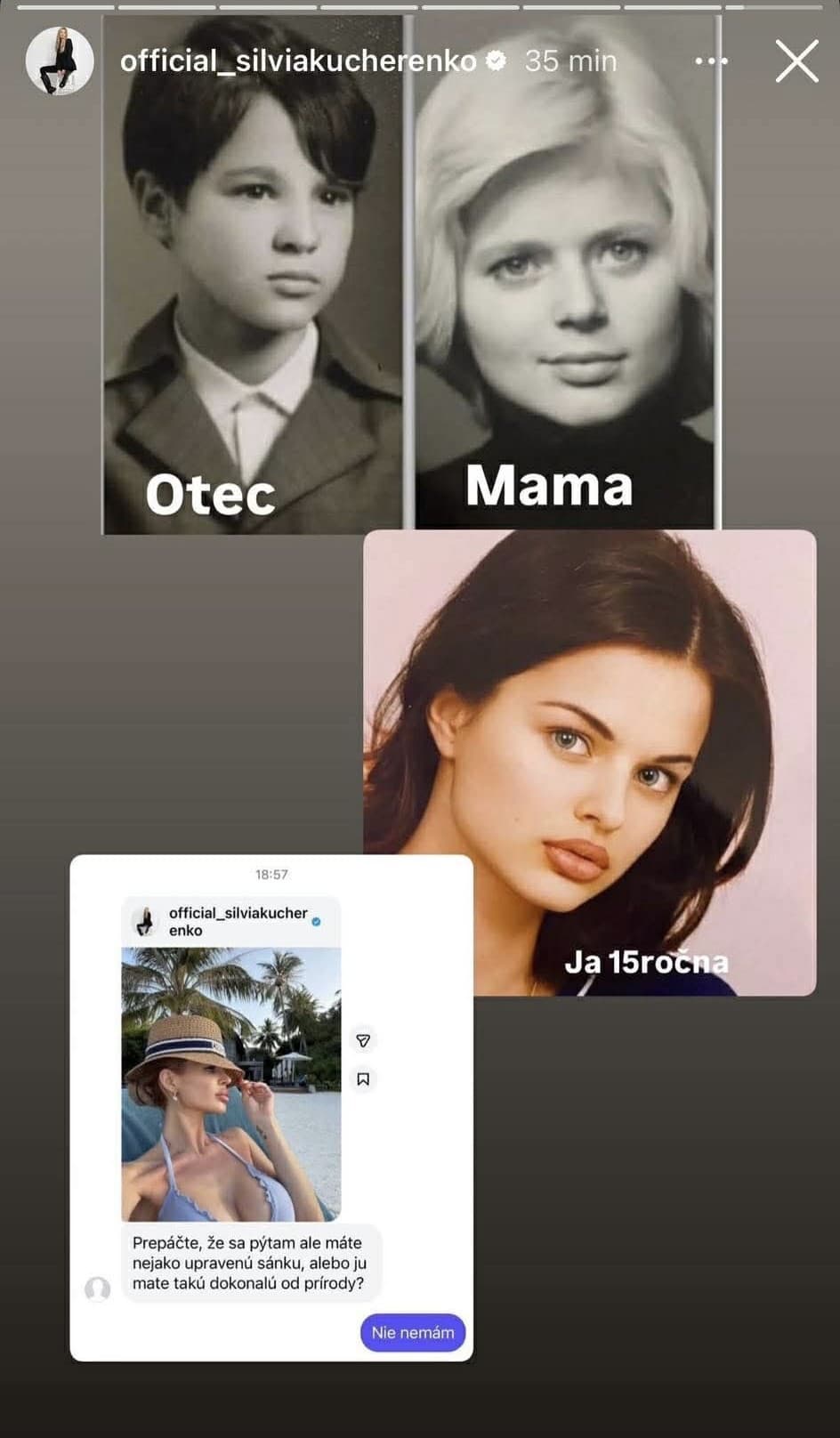 FOTO Kucherenko ukázala rodičov: