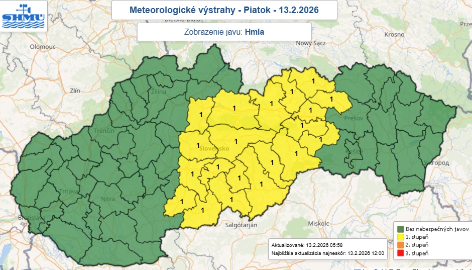 Pozor na cestách! Meteorológovia