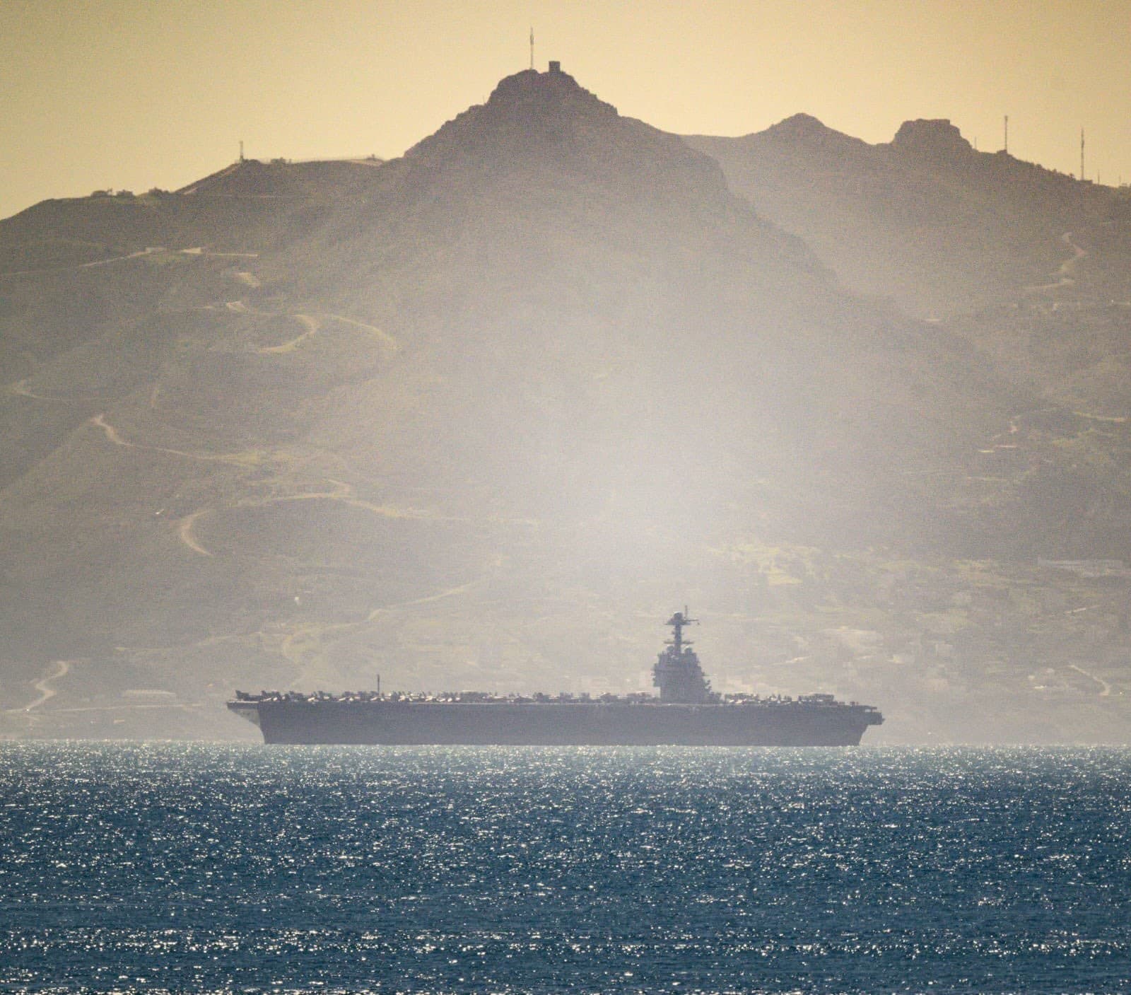 USS Gerald R. Ford v Stredozemnom mori.