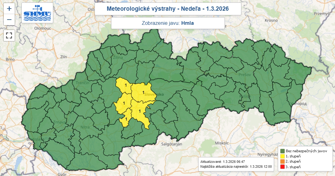 Na strednom Slovensku sa