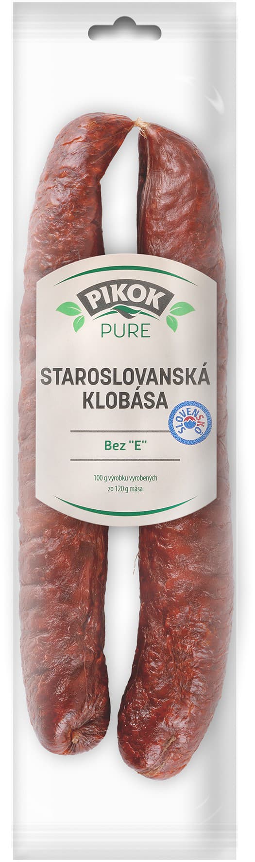 Pikok PURE, Kabanosky, Lidl, 1,99 € (180 g mäsa na 100 g výrobku, bez éčok)