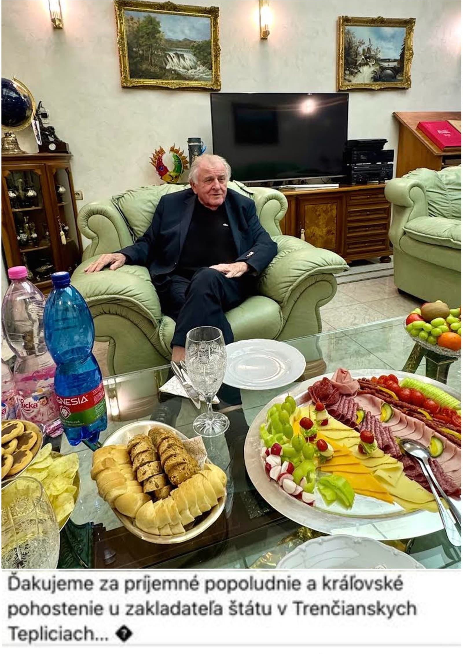 Fotografia z Mečiarovej obývačky