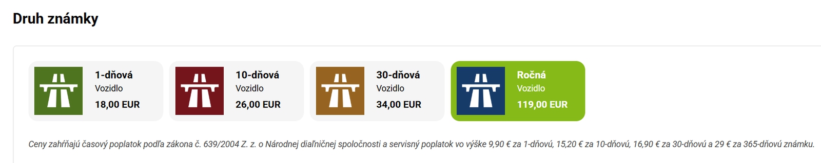 Slovák kúpil diaľničnú známku