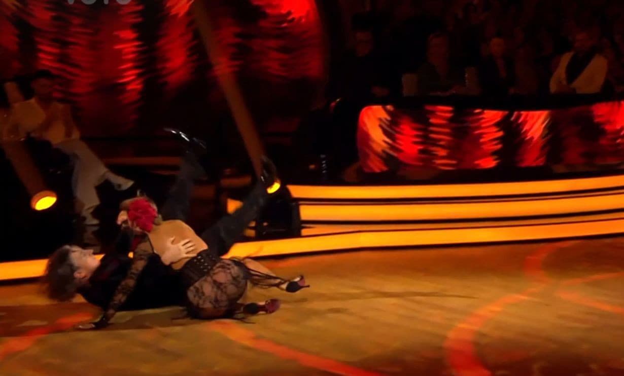 Let's Dance, nešťastný pád Juraja Mokrého a Natálie Glosíkovej 