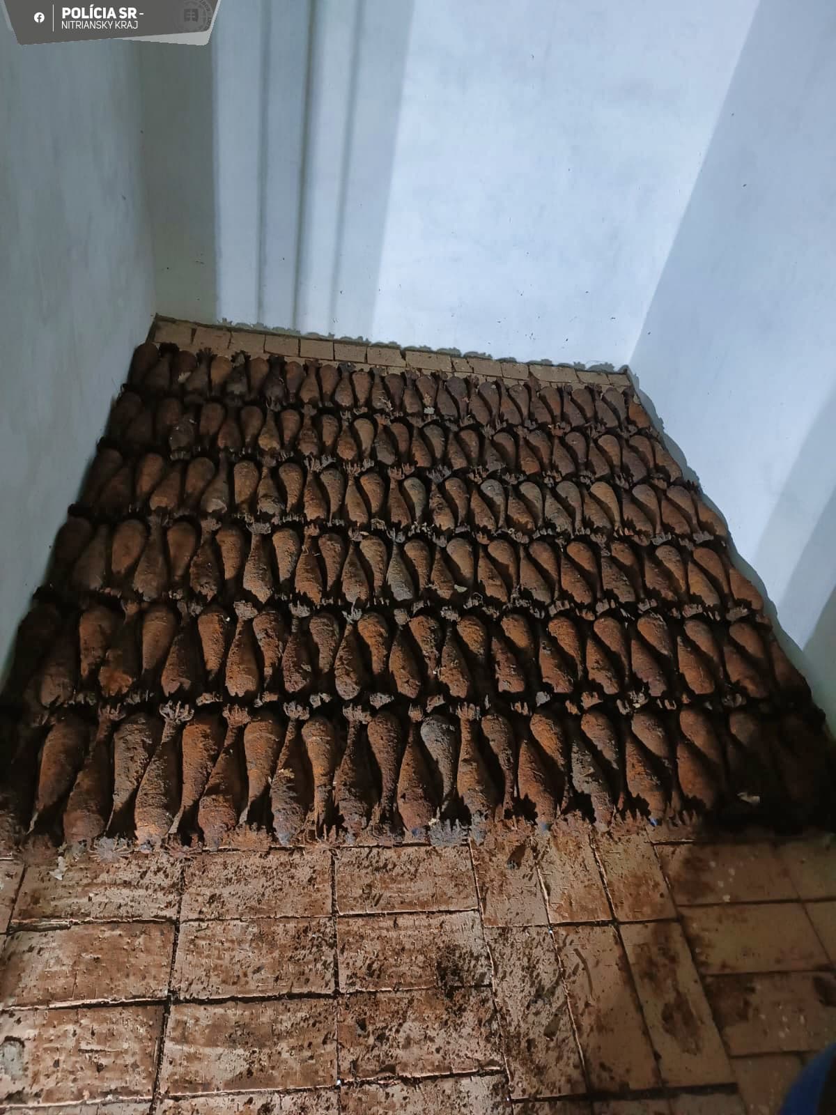 Nevybuchnutá munícia z druhej svetovej vojny. 