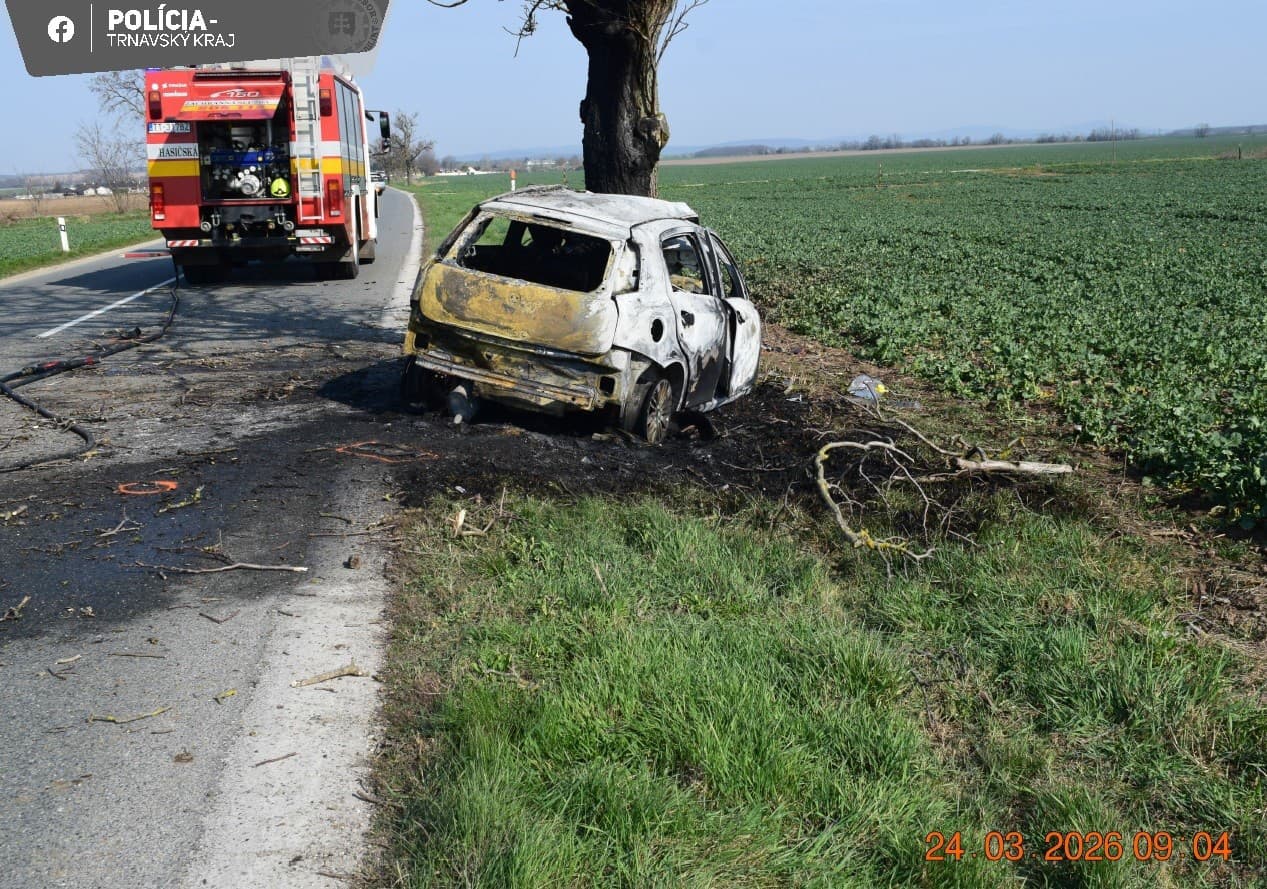 Tragická nehoda neďaleko Trnavy.