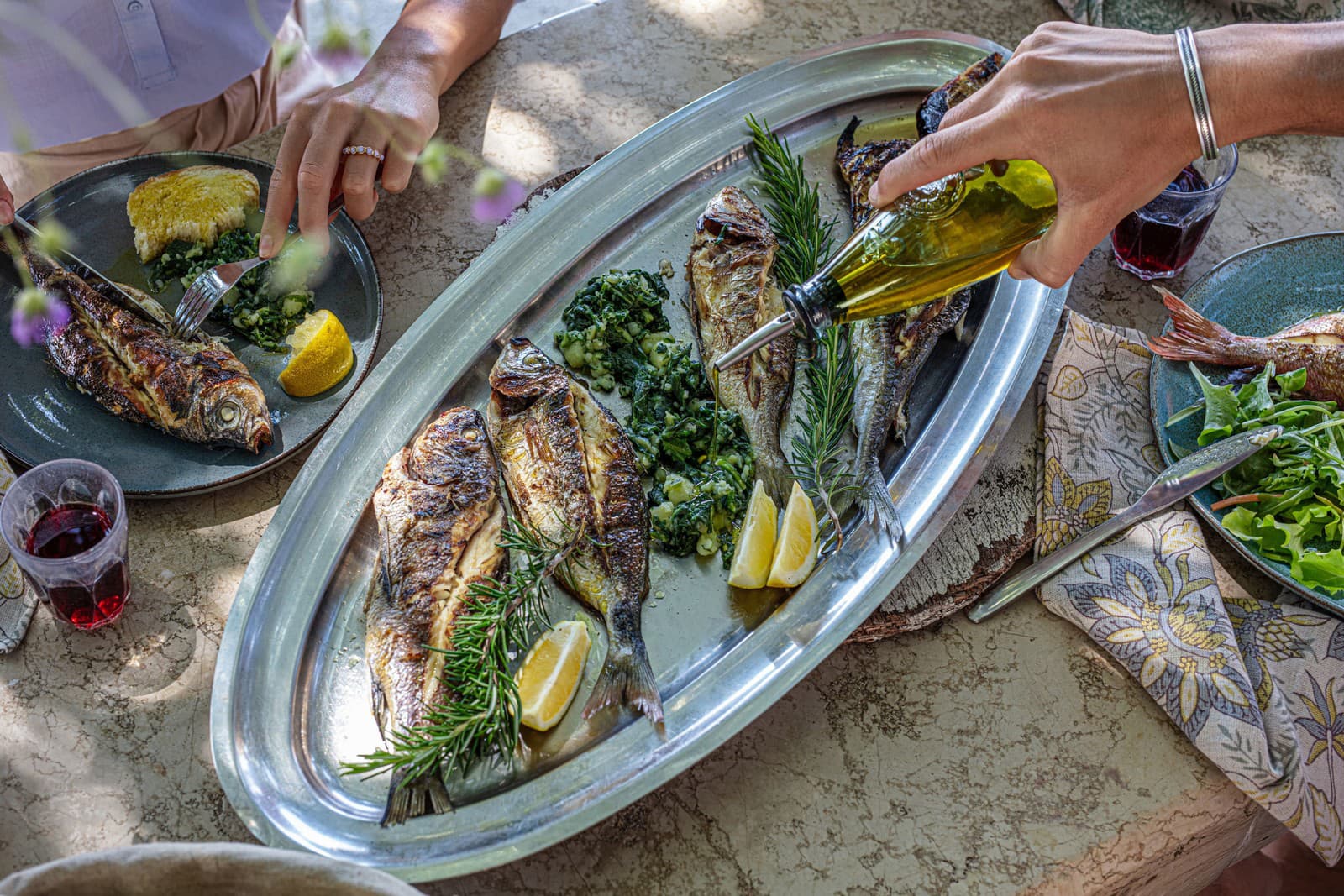 Ryba na grile s mangoldom