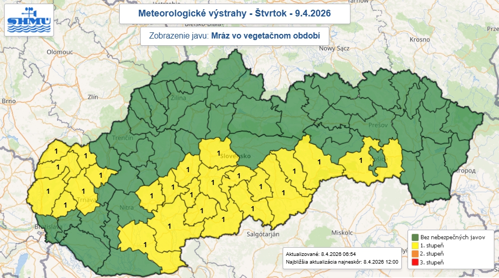 Počasie prinesie studenú sprchu: