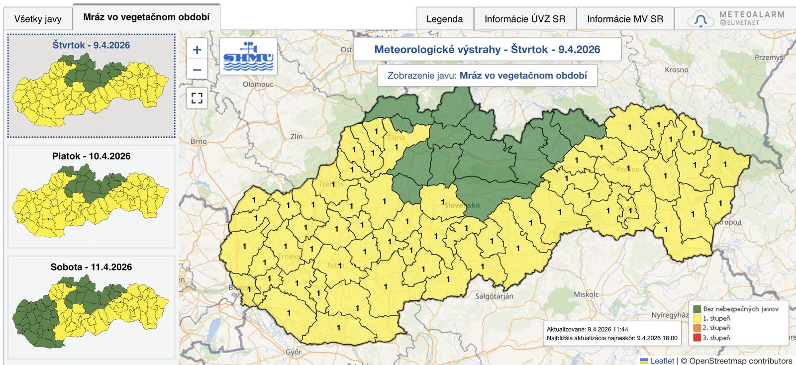 Pozor na mráz! Meteorológovia
