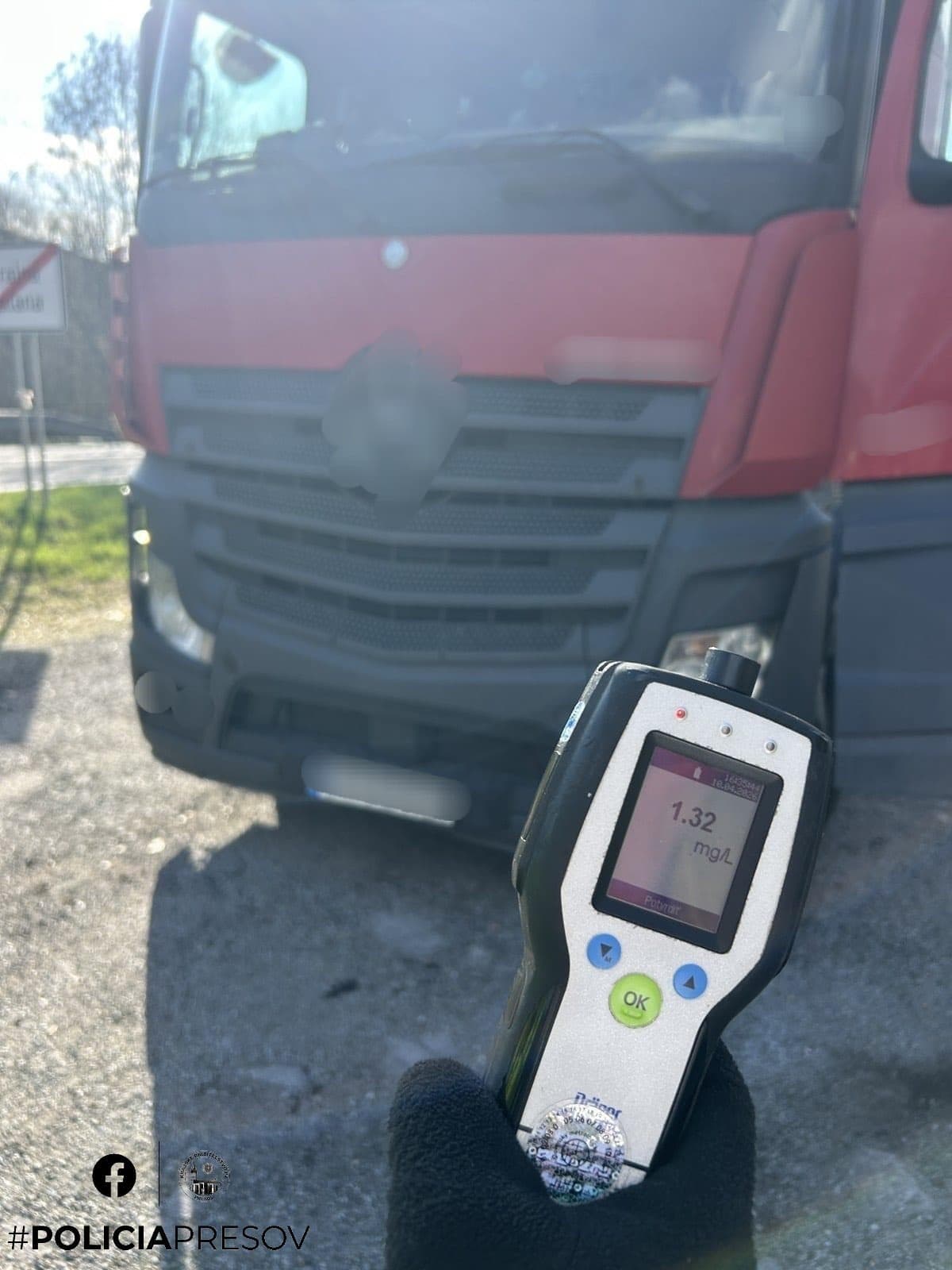 Vodič kamióna nafúkal na východe cez 2,7 promile.