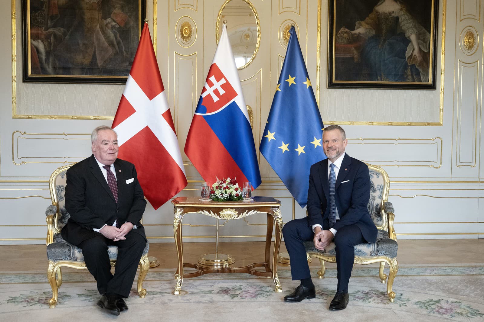 Peter Pellegrini prijal v Prezidentskom paláci veľmajstra Maltézskeho Rádu Fra’ J. T. Dunlapa v SR