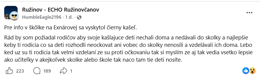 Podobá sa čiernemu kašľu!