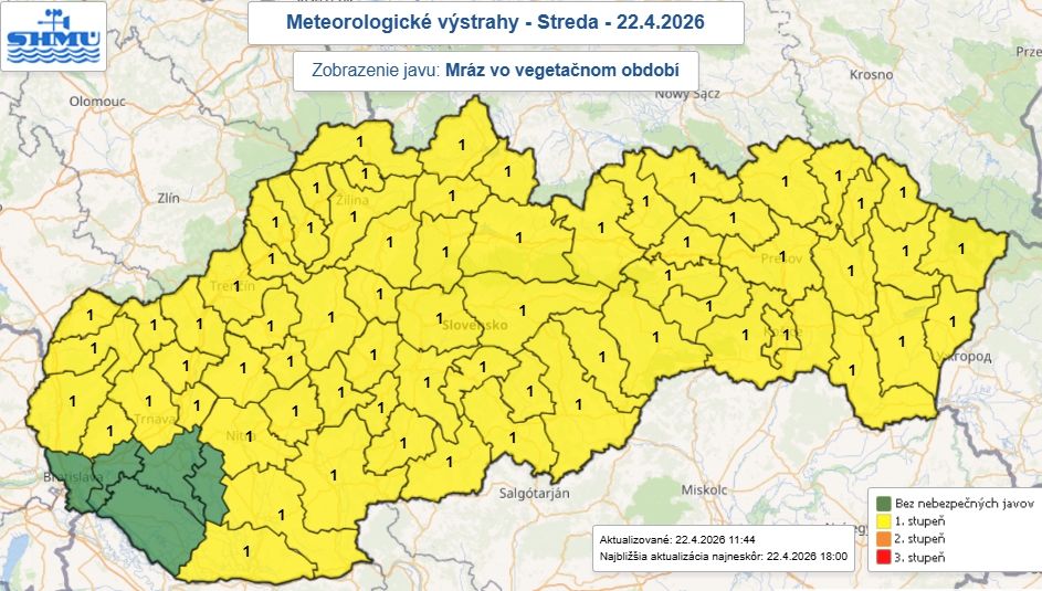 Slovensko čaká MRAZIVÁ noc!